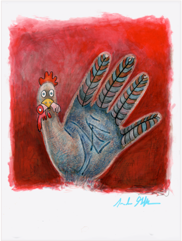"hand Turkey" Original Drawing - Severe Snacks (480x480), Png Download