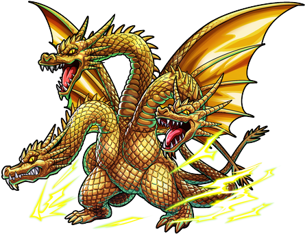 Godzilla X Monster Strike - Godzilla Monsters King Ghidorah (460x346), Png Download