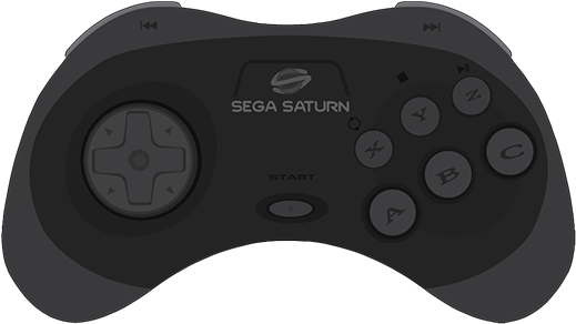 Sega Saturn Controller Png Clip Library - Sega Saturn Controller Png (600x295), Png Download