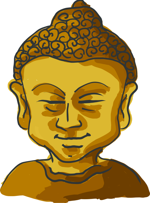 Buddha's Head - Buddhism Clipart (594x800), Png Download