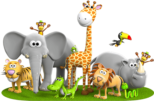 Stickers For Kids - Jungle Animal Png (500x333), Png Download