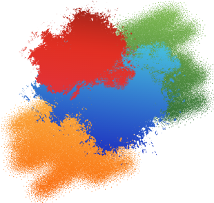 Colorful Spray Splash Splatter, Colorful, Spray, Splashes - Psd (360x360), Png Download