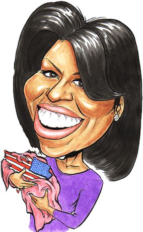 Michelle Obama Clipart Royalty Free Stock - Barack And Michelle Obama Clipart (500x500), Png Download