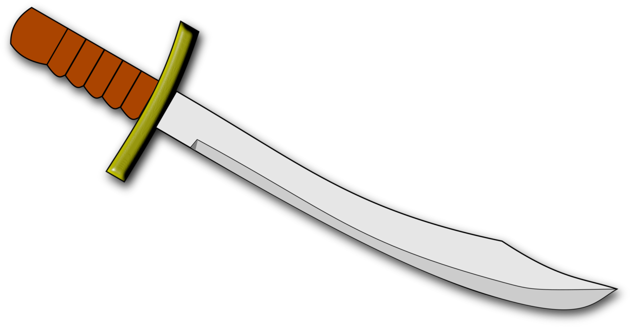 Scimitar Syndrome Knife Sword Weapon - Clip Art (1303x750), Png Download