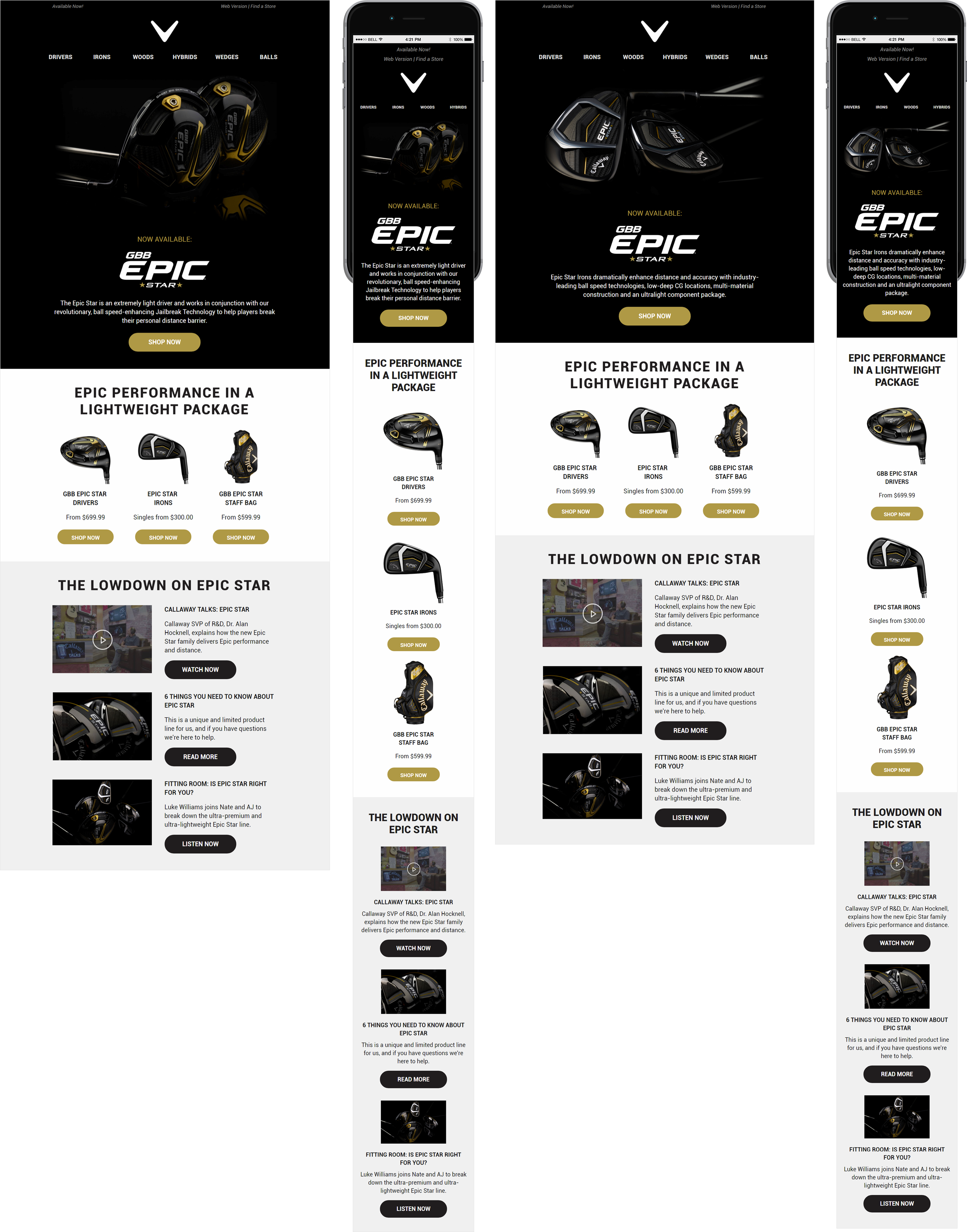 Callaway Golf - Epic Star - Brochure (2555x3256), Png Download