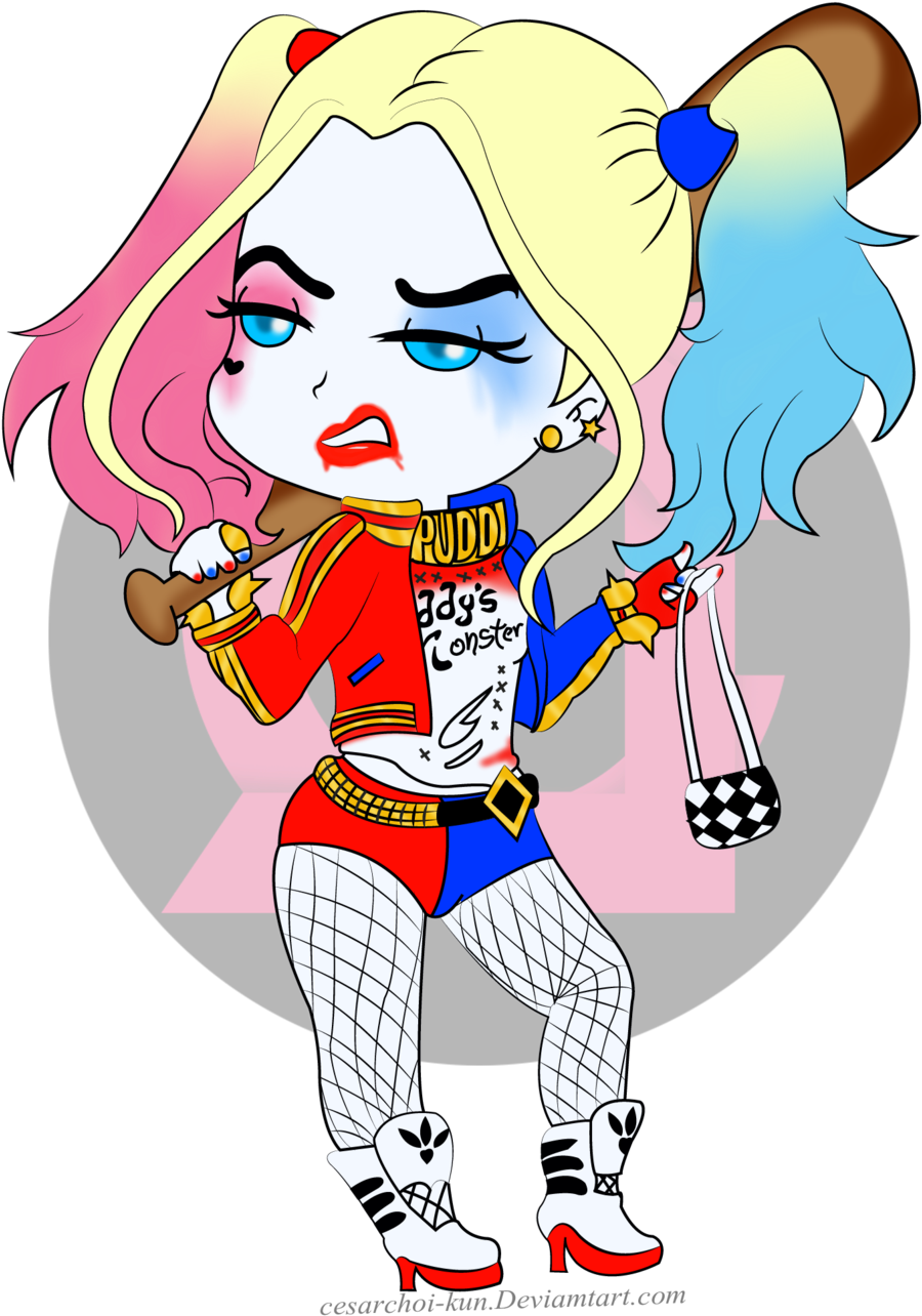 Harley Quinn Clipart Cute - Harley Quinn Cute Png (1024x1389), Png Download