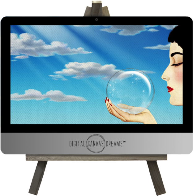 All Digital Compositions ©2017 Digital Canvas Dreams™ - Computer Monitor (638x635), Png Download