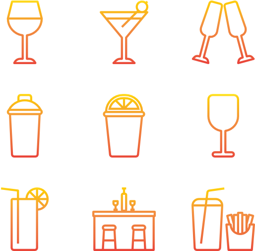 Jpg Royalty Free Stock Alcohol Vector Minimalist - Openclipart (600x564), Png Download