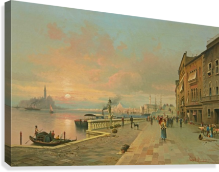 A View Of Venice Canvas Print - Art (429x336), Png Download
