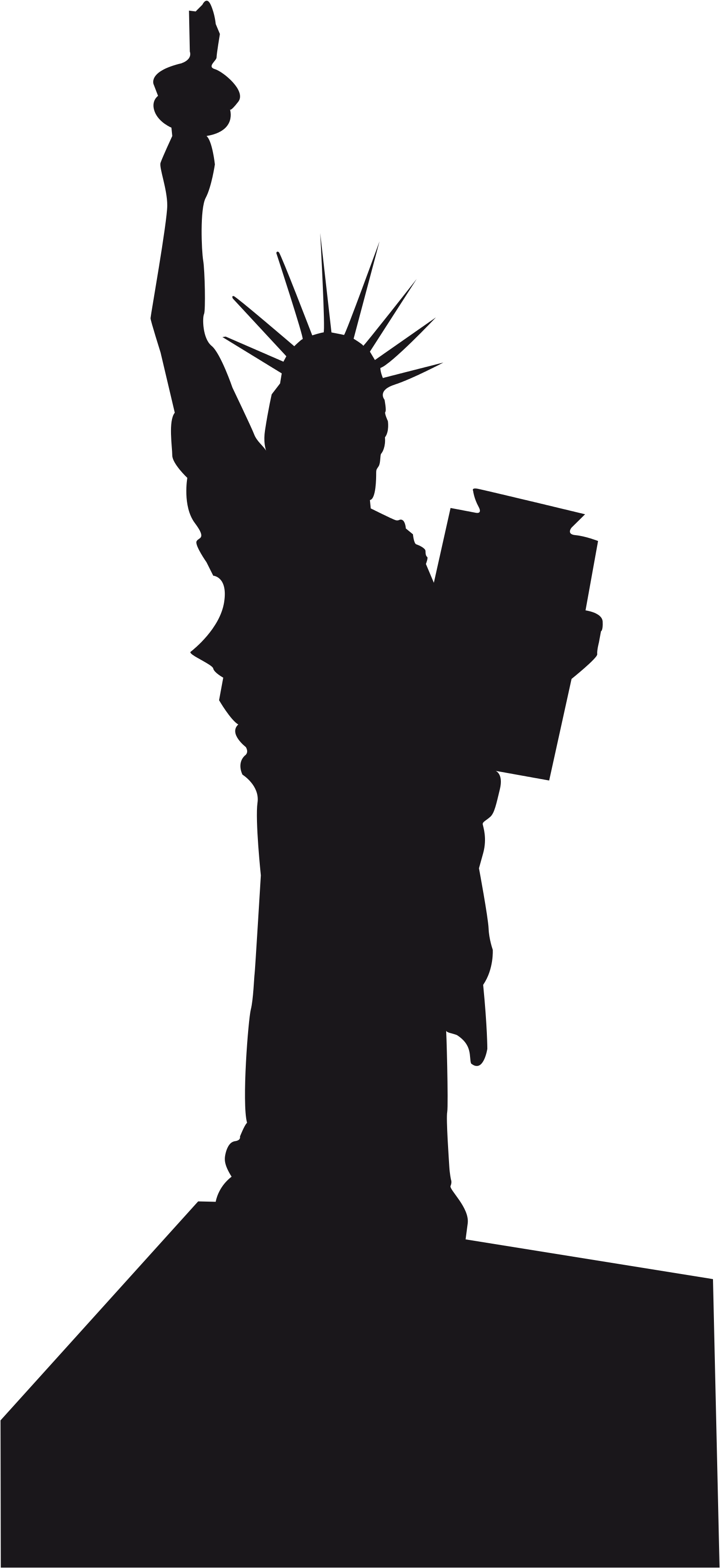 Statue Of Liberty Clipart Silhouette - Statue Of Liberty Silhouette Svg (2000x3435), Png Download