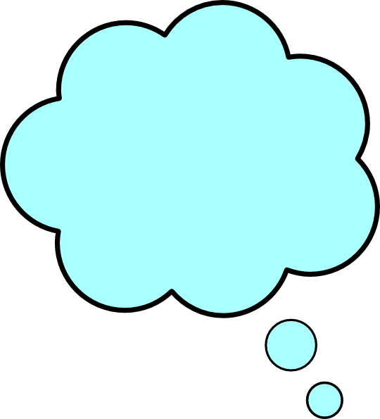 Blue Thought Bubble Svg Clip Arts 540 X 595 Px (540x595), Png Download