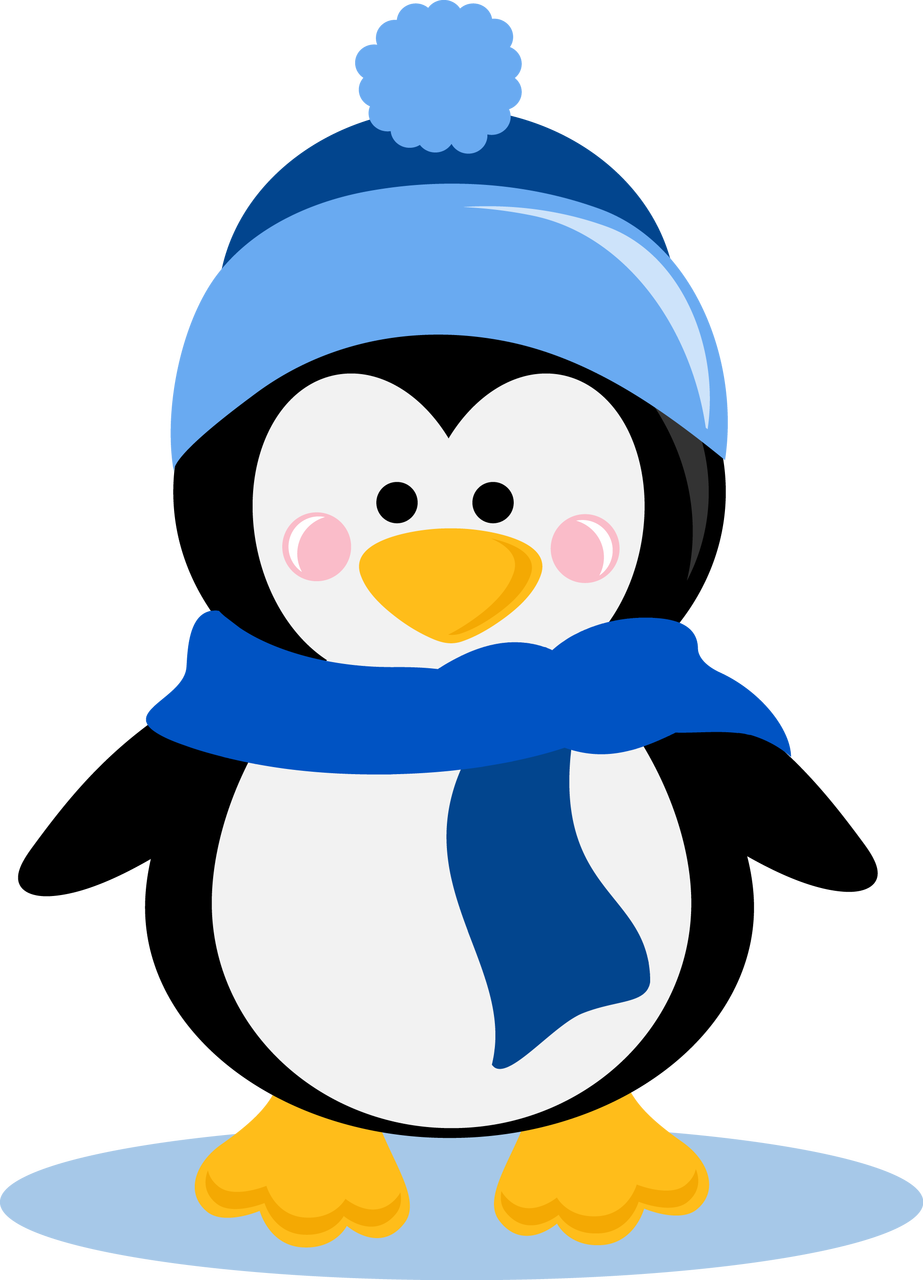 Winter Penguin, $0 - Christmas Penguin Clip Art (923x1280), Png Download