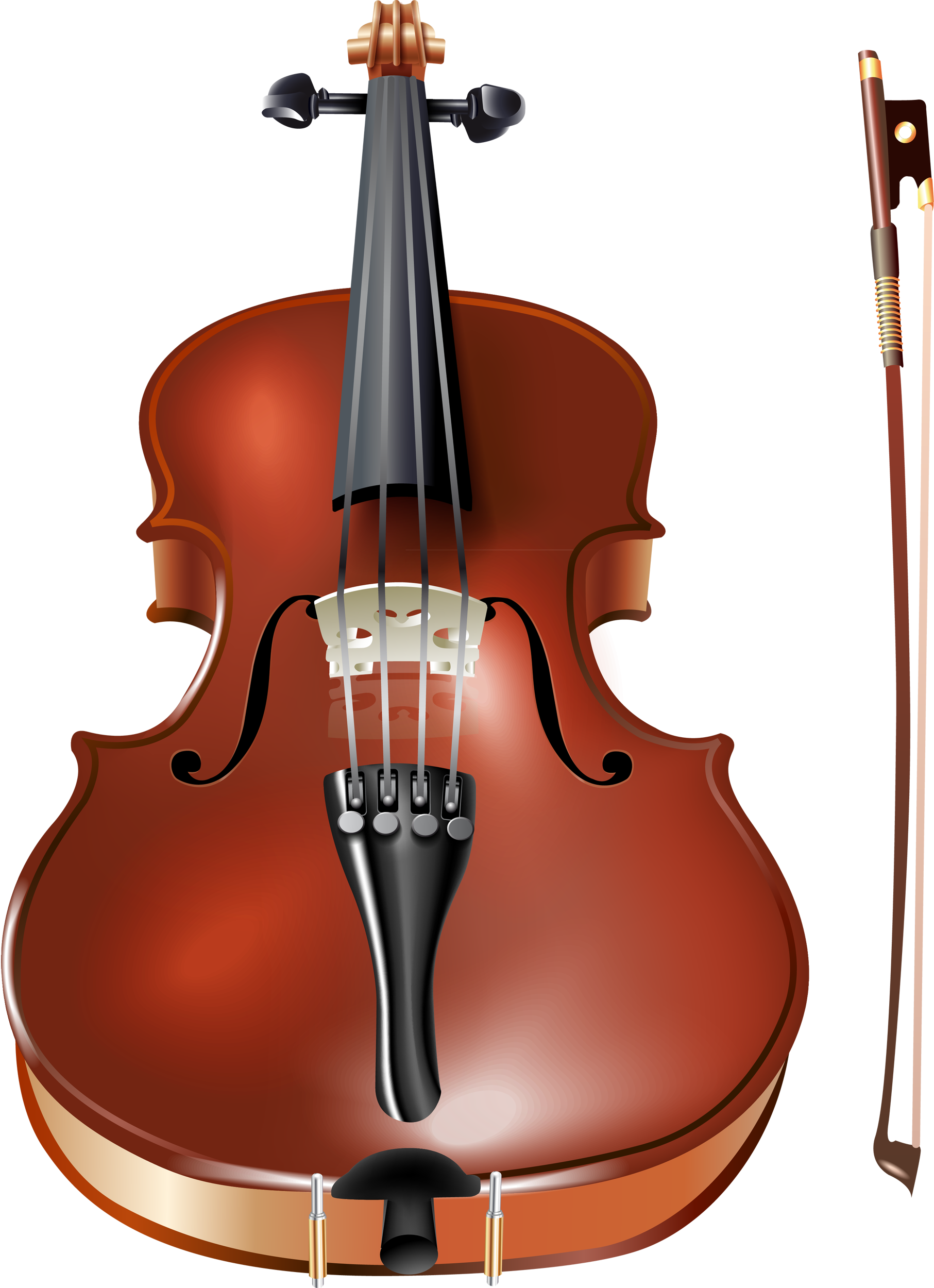 Violin Png Free Download - Violin And Bow Clipart (600x827), Png Download