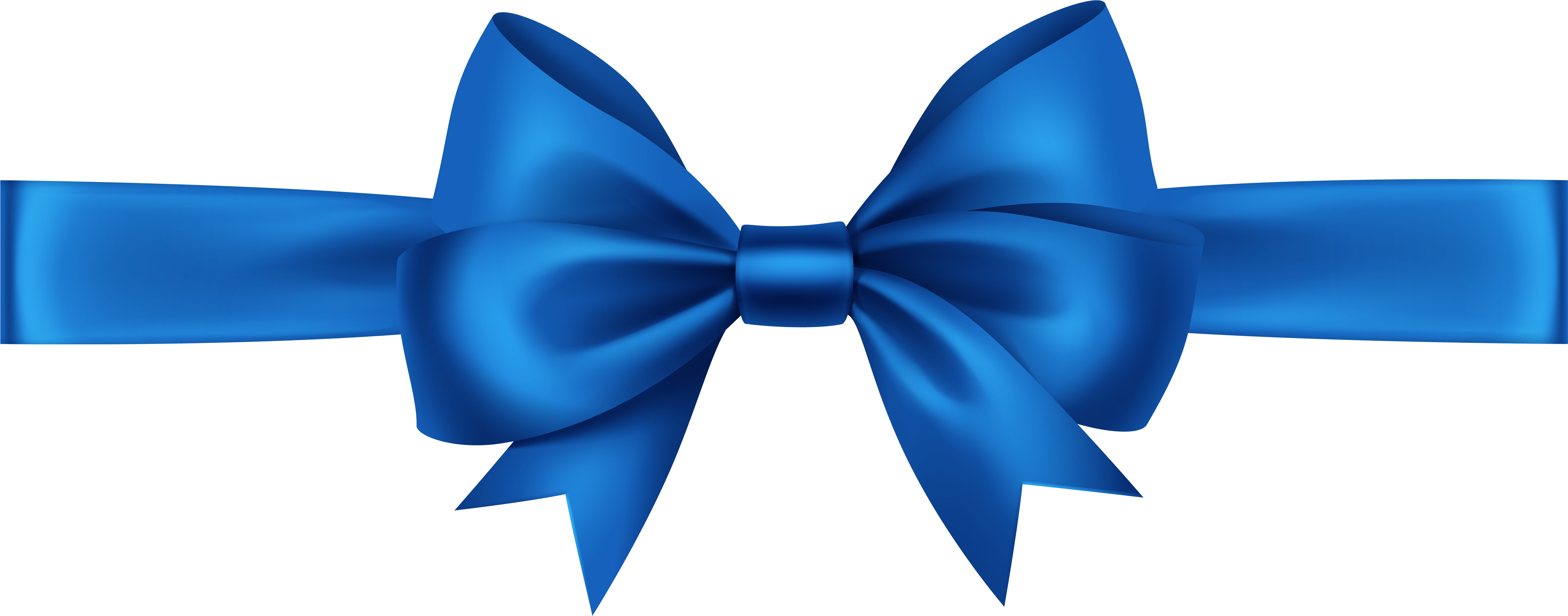 Clipart Bow Blue - Blue Ribbon Transparent (8000x3192), Png Download