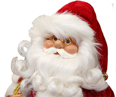 Santa Claus Figure - Christmas Day (384x331), Png Download