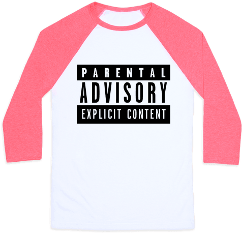 Parental Advisory Baseball Tee - Parental Advisory (484x484), Png Download
