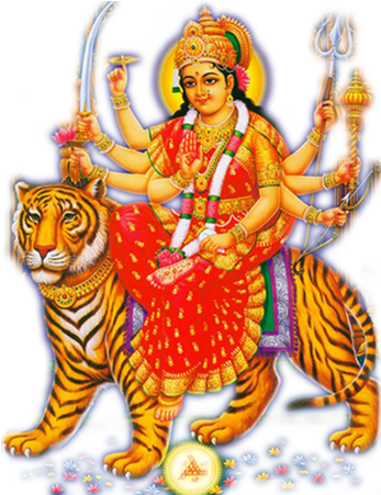 Goddess Durga Maa Png Clipart - Good Morning Image With Goddess (480x450), Png Download
