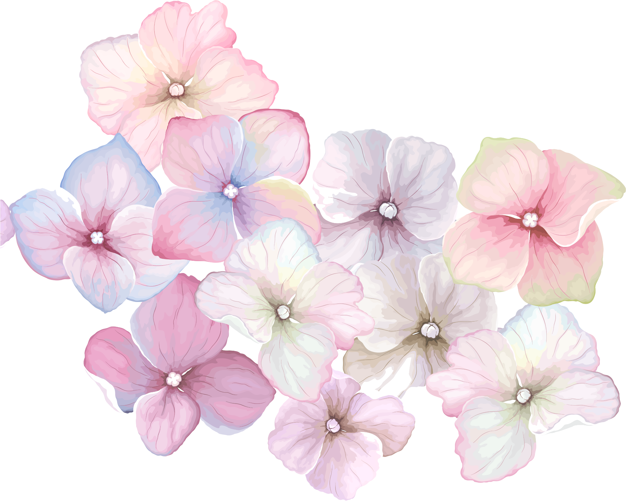Ftestickers Flowers Watercolor Pink Purple - Watercolor Painting (1024x1024), Png Download