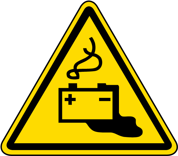 Battery Charging Warning Label J - Battery Safety Sign (600x526), Png Download