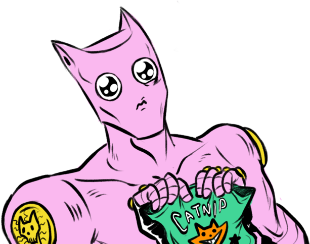 It's A Close And Personal Stand, So Precise And Efficient - Killer Queen Jojo Kitty (680x510), Png Download