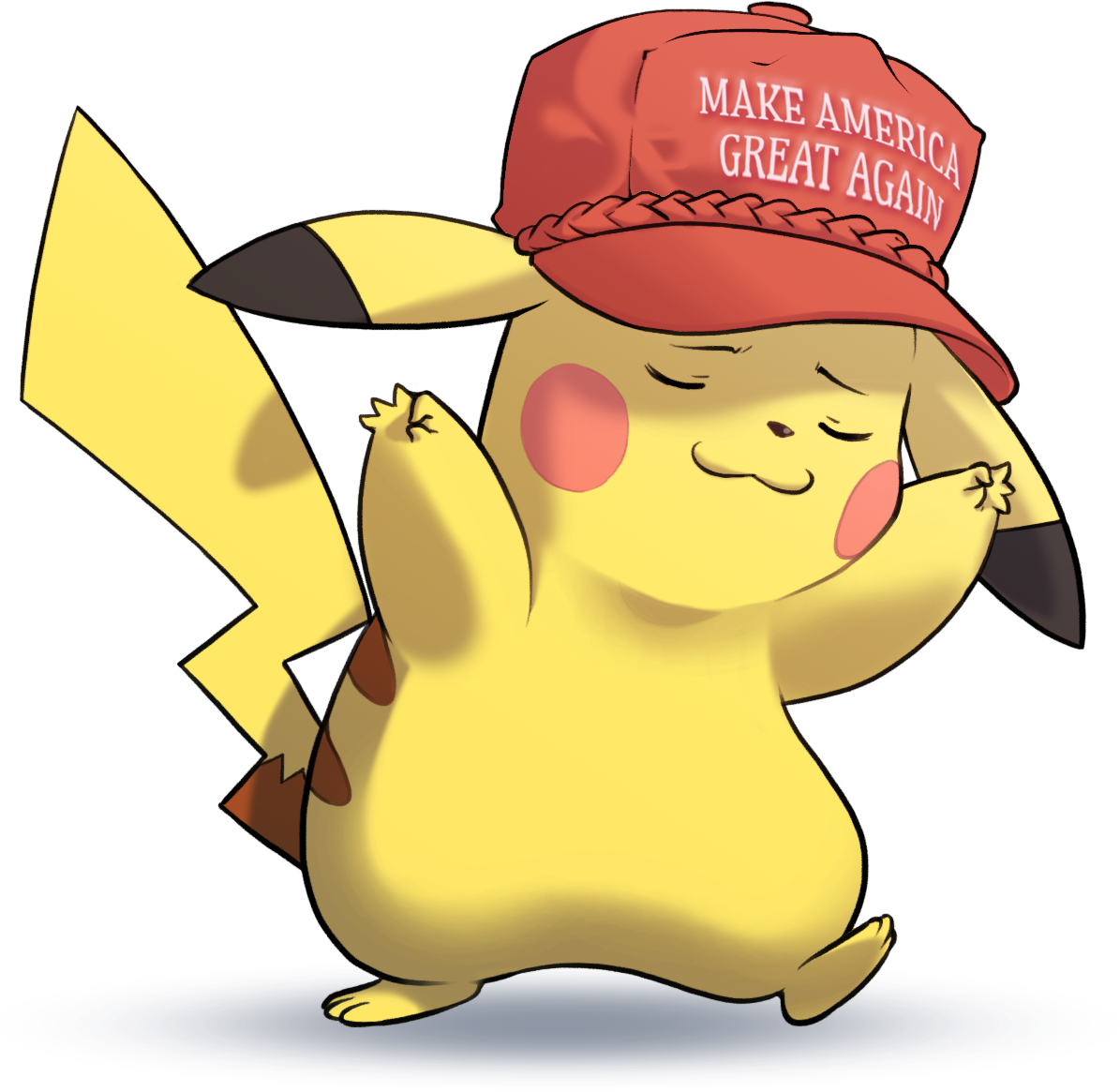 Not A Rare Maga Pepe, But I've Managed To Capture The - Drawing (1237x1237), Png Download