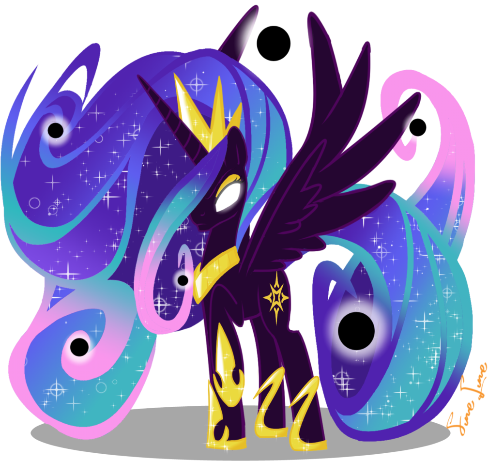 F1nel1ne, Black Hole, Black Hole Sun, Glowing Eyes, - Mlp Black Celestia (1024x1024), Png Download
