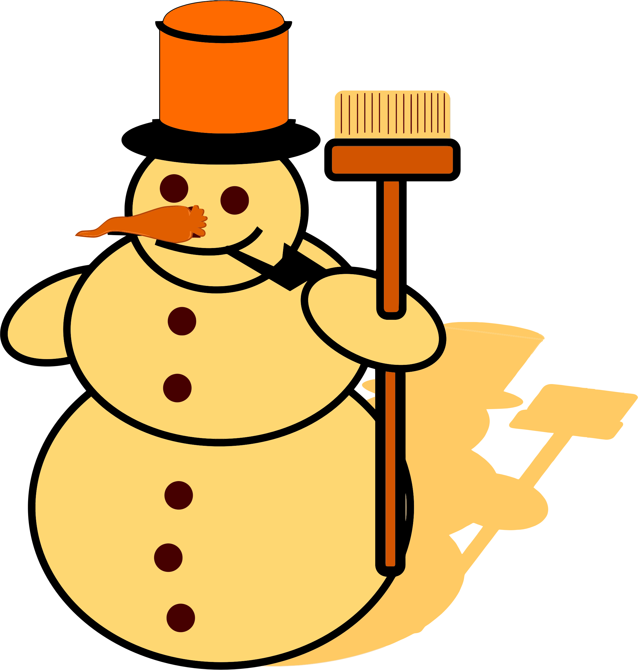 This Free Icons Png Design Of Yellow Snowman (2224x2334), Png Download