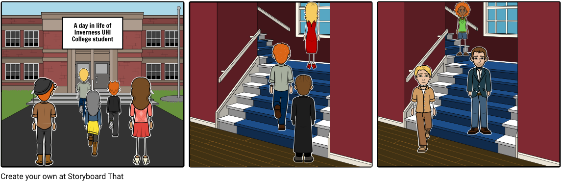 People Walking Into School - Cartoon (1164x385), Png Download