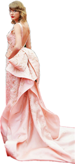 Taylorswift Pinkdress Metgala Freetoedit - Taylor Swift (240x524), Png Download