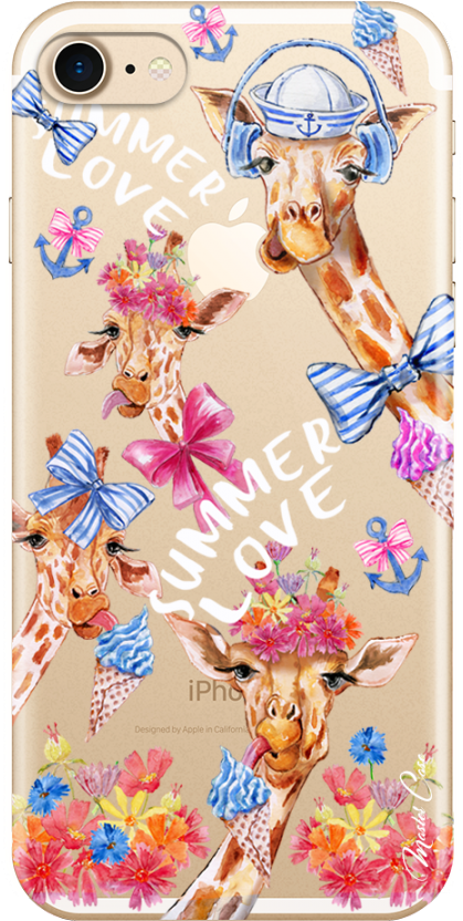 Coque Iphone 7plus/8plus Summer Watercolor Pattern - Mobile Phone Case (1230x900), Png Download