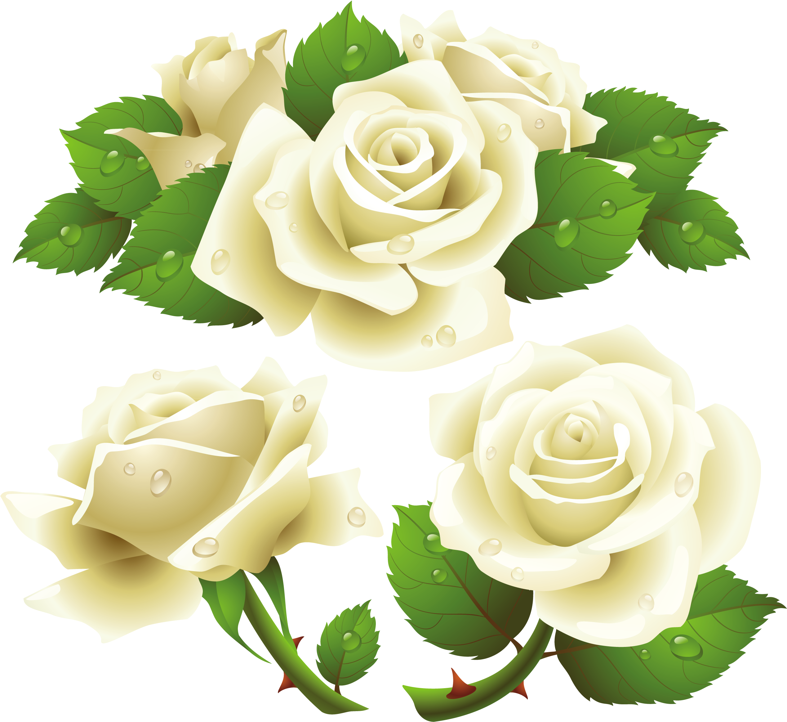 White Rose Png Image, Flower White Rose Png Picture - White Rose Vector Free (2611x2432), Png Download