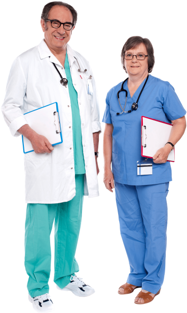 Free Png Doctor Png Images Transparent - Male Doctor Female Nurse (481x681), Png Download