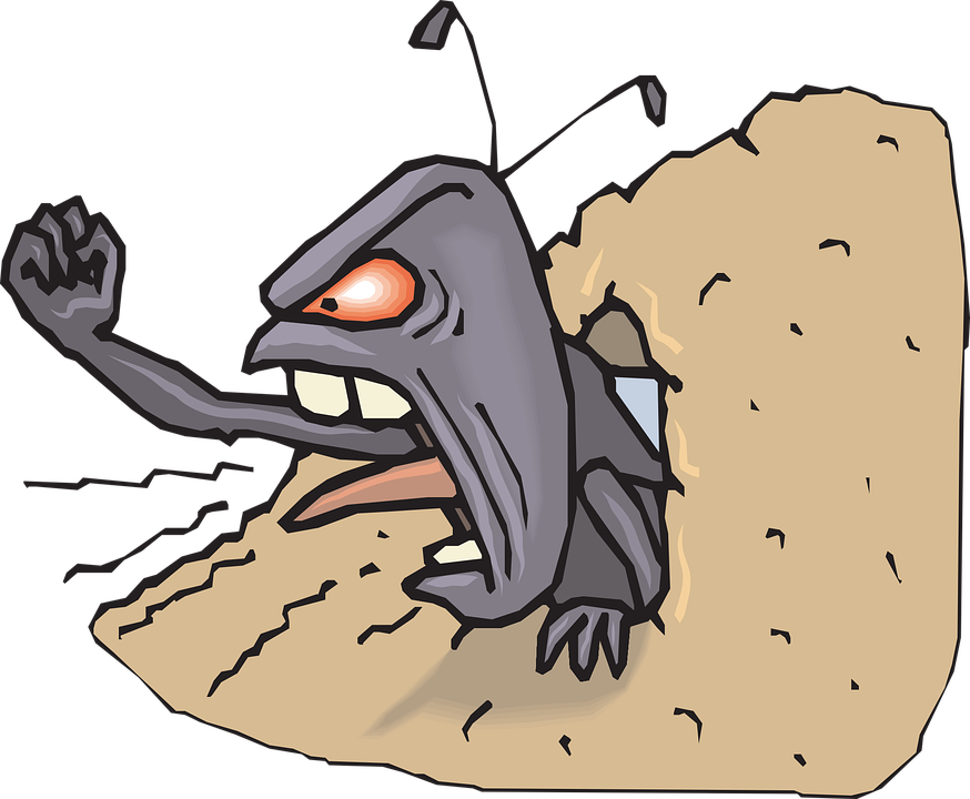 Dirt Clipart Ant Pile - Angry Ant Clipart (874x720), Png Download