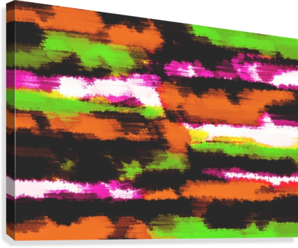Orange Black Pink Green Grunge Painting Texture Abstract - Painting (429x357), Png Download