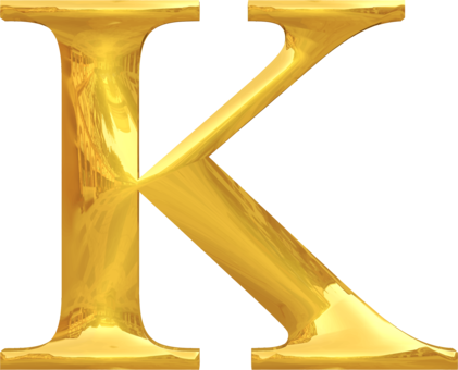 Letter Case Apollo And Marsyas Alphabet Typography - Golden Letter K Png (421x340), Png Download