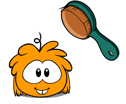 Orange Puffle Brush No Background - White Puffle (456x377), Png Download
