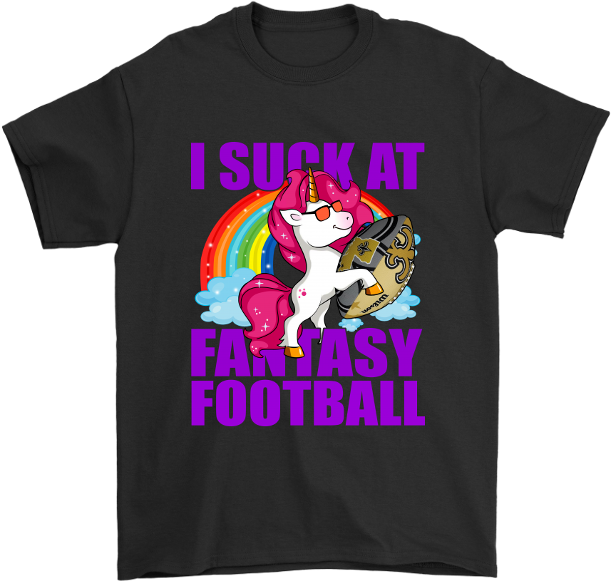 Nfl New Orleans Saints Unicorn I Suck At Fantasy Football - Woman's Place Is In Resistance T Shirt (1024x1024), Png Download