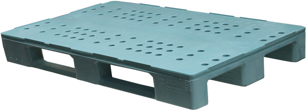Pallet Mh-800 Perforated - משטח פלסטיק (650x245), Png Download