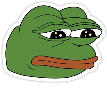 Pepe The Sad Frog - Pepe The Frog Jpg (375x360), Png Download