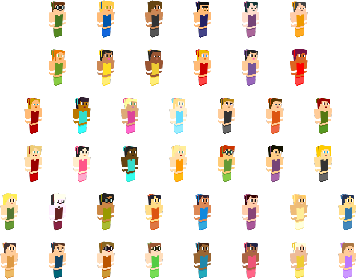 All Of The Girls From Total Drama And The Ridonculous - Minecraft (1280x960), Png Download