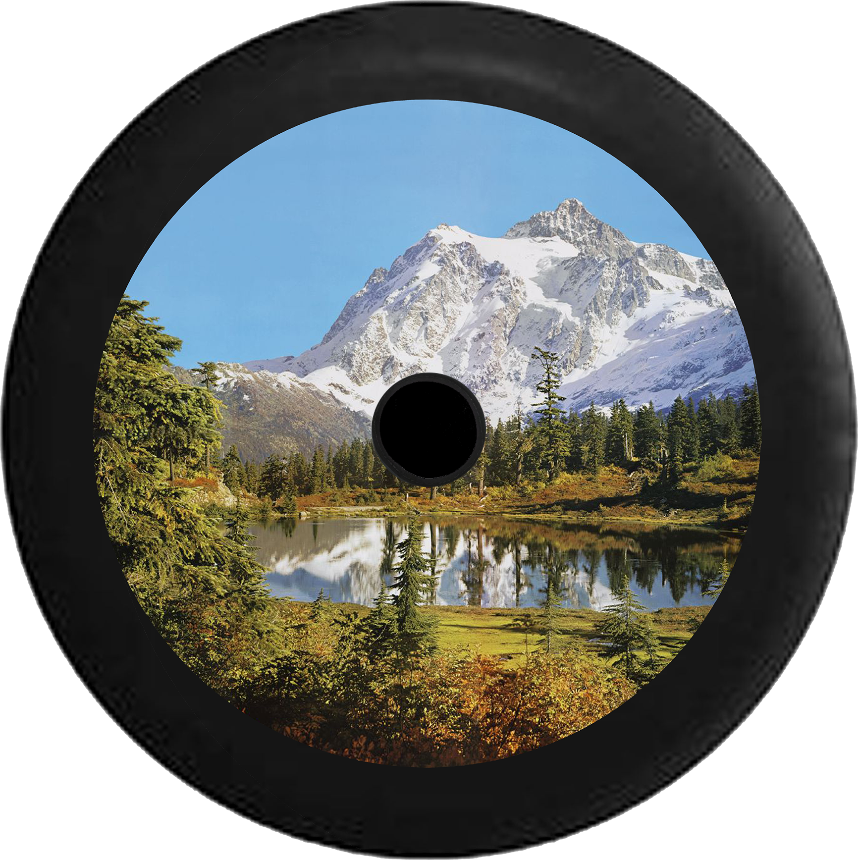 Jeep Wrangler Jl Backup Camera Snowy Mountain Overlooking - North Cascades National Park, Mount Shuksan (1732x1736), Png Download