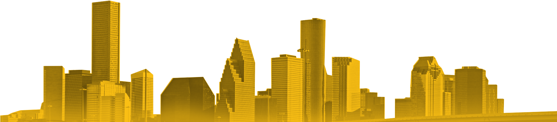 Houston - Houston Skyline Transparent (1920x443), Png Download