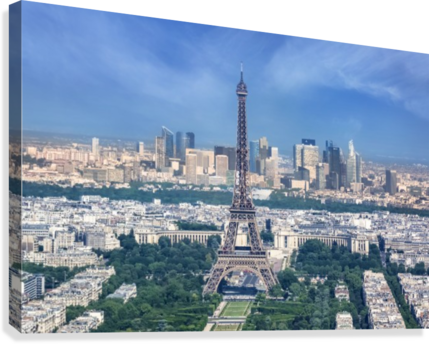 Paris Skyline Canvas Print - Paris (429x344), Png Download