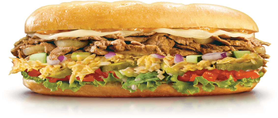 A Big Delicious Sub Filled With Awesome Ingredients, - Big Sandwich Png (1144x482), Png Download