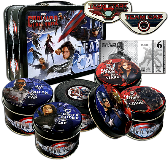 Pure Silver 6-coin Set Captain America - Silver (570x570), Png Download
