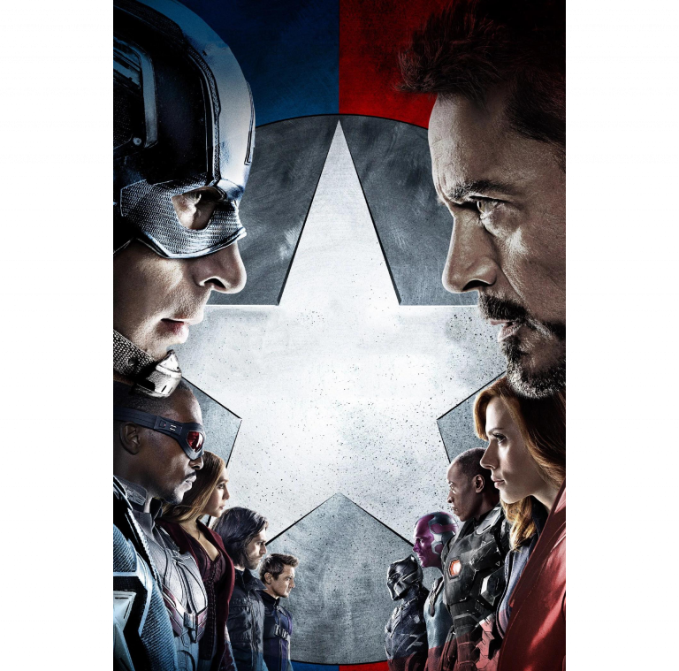 Civil War Final Poster - Capitan America 3 Civil War (768x759), Png Download