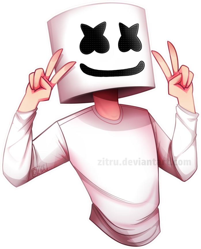 Download Marshmallow Drawing Dubstep Marshmello Head Drawing Full