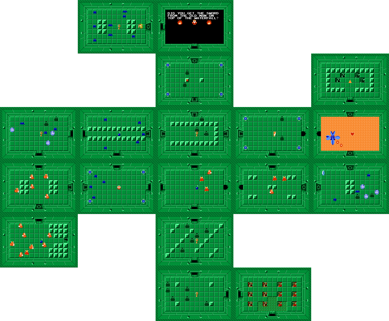 Legend Of Zelda Dungeon 3 (1280x1056), Png Download