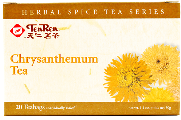 Chrysanthemum Tea - Ten Ren Ginger Tea (caffeine Free) - 20 Bags (720x540), Png Download