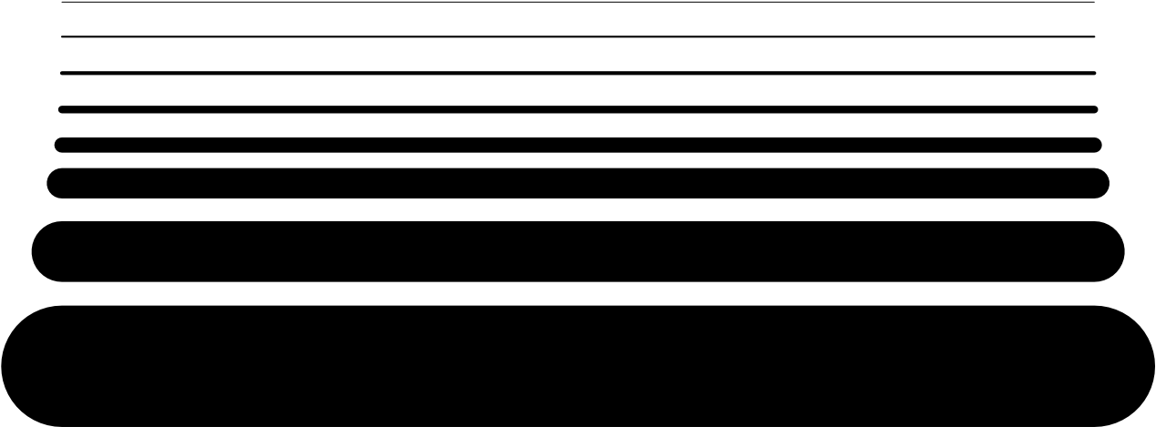 Different Lines With Doubling Their Width In Any Iteration - Design Basics Line Length (1364x517), Png Download